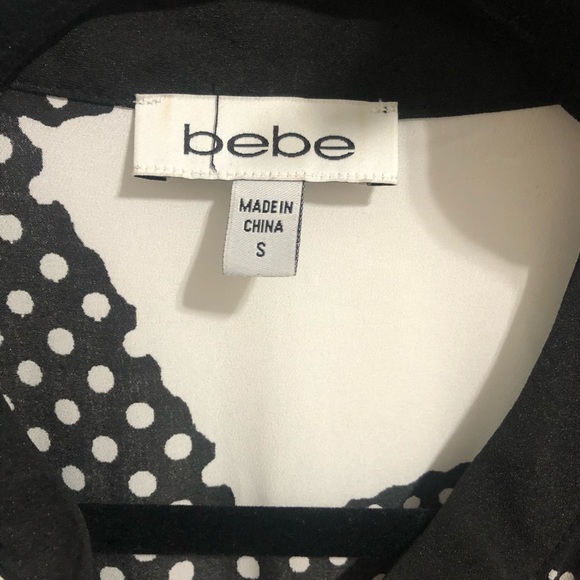 Bebe Black & White Popart Style Wrap Dress - Picture 5 of 12